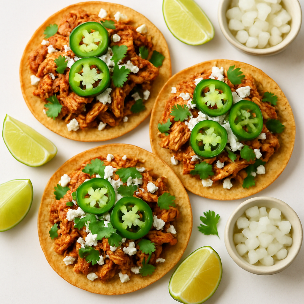 Pilas de Tacos de Pollo Asado con Chipotle