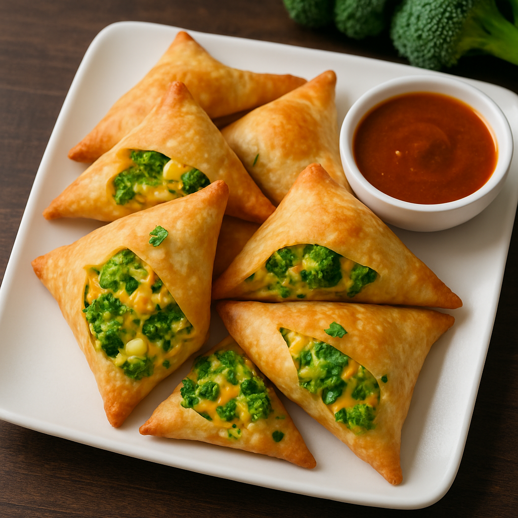 Spicy Broccoli Triangles