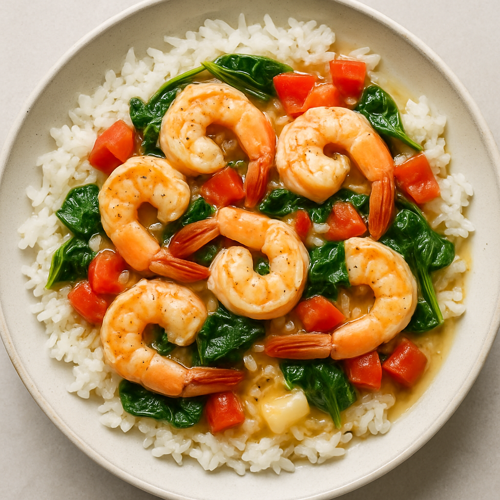 Shrimp Scampi with Spinach
