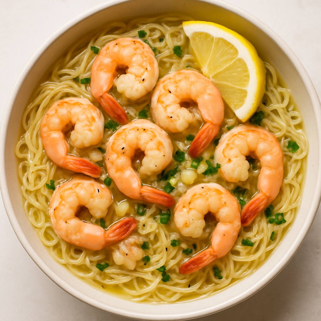 Freezer-to-Oven Shrimp Scampi