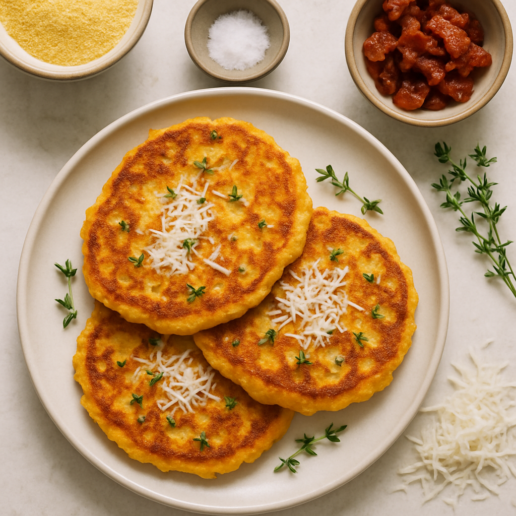 Manchego Thyme Johnny Cakes