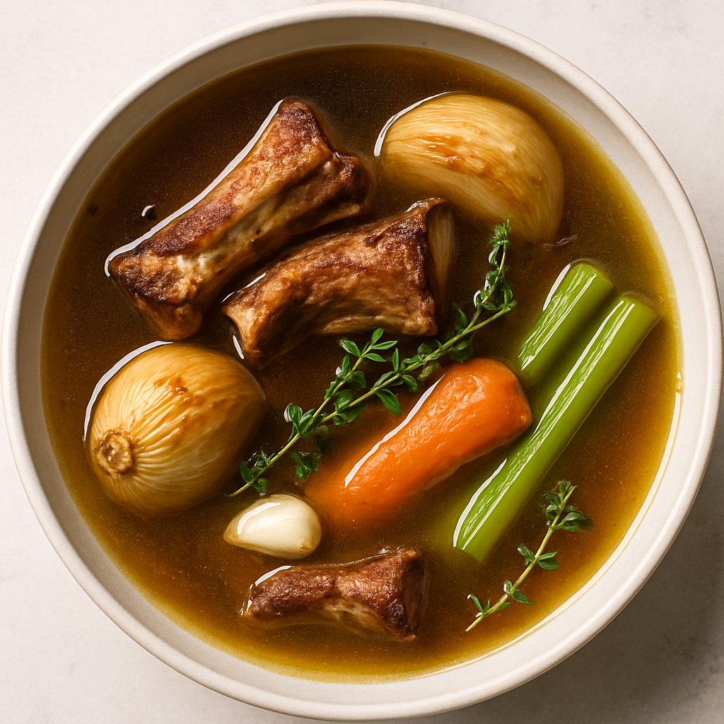 Caldo de Res en Olla a Presión