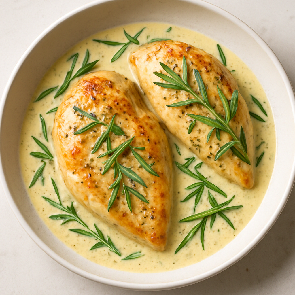 Sautéed Chicken in Mustard-Cream Sauce
