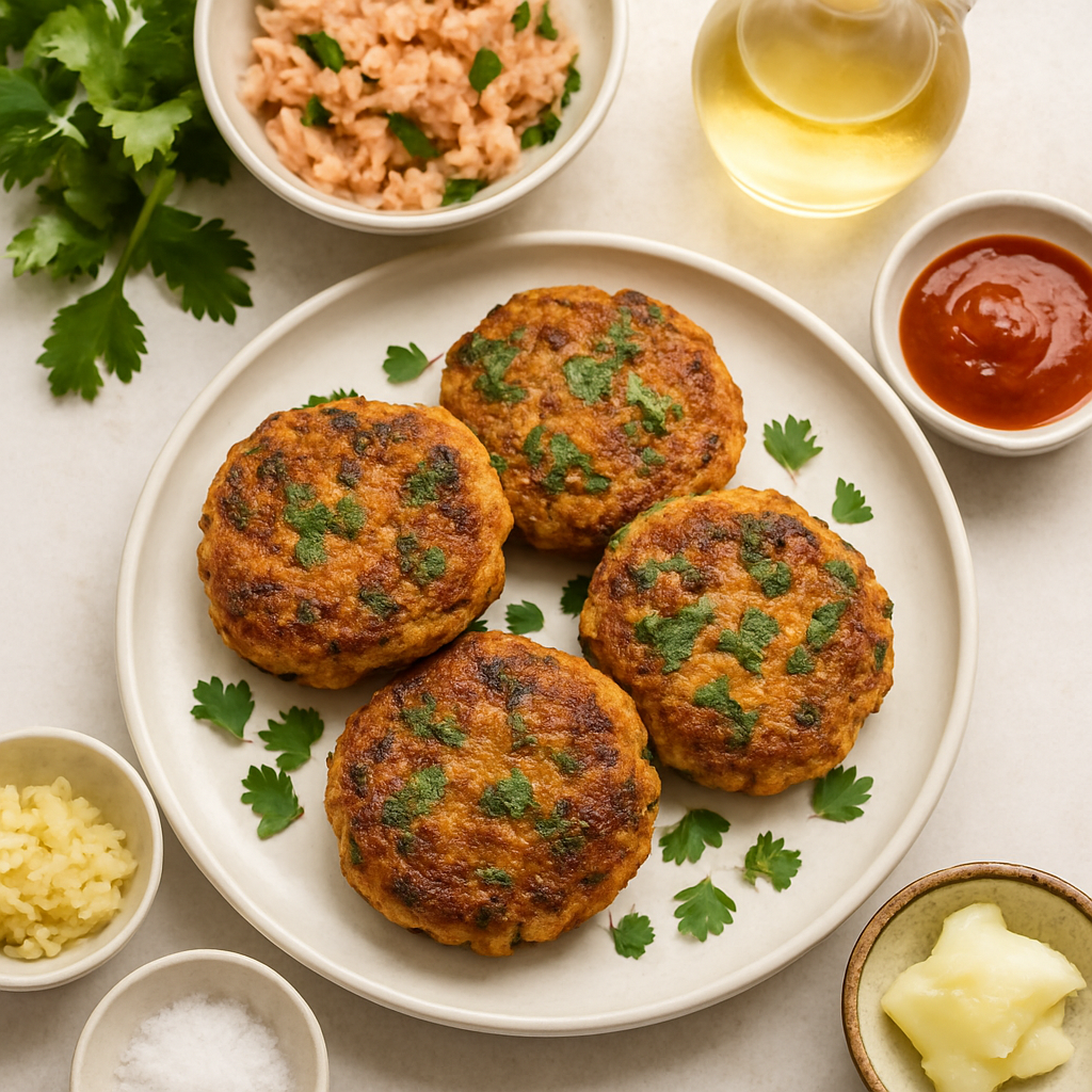 Tortitas de Salmón con Jengibre y Cilantro