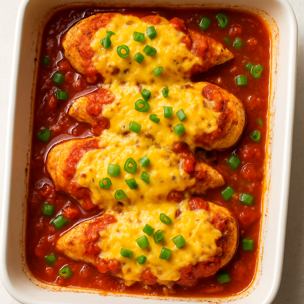 Pollo al Horno con Salsa y Queso