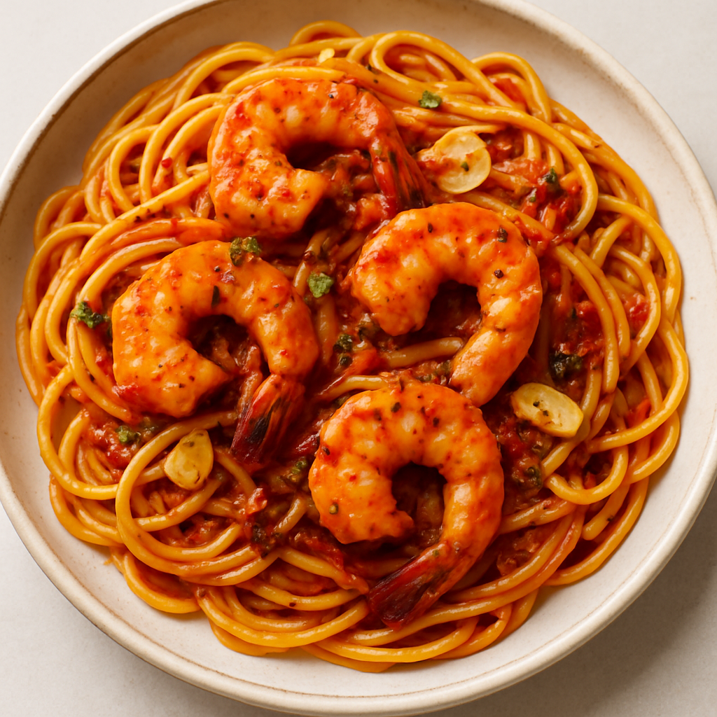 Shrimp Fra Diavolo with Spaghetti