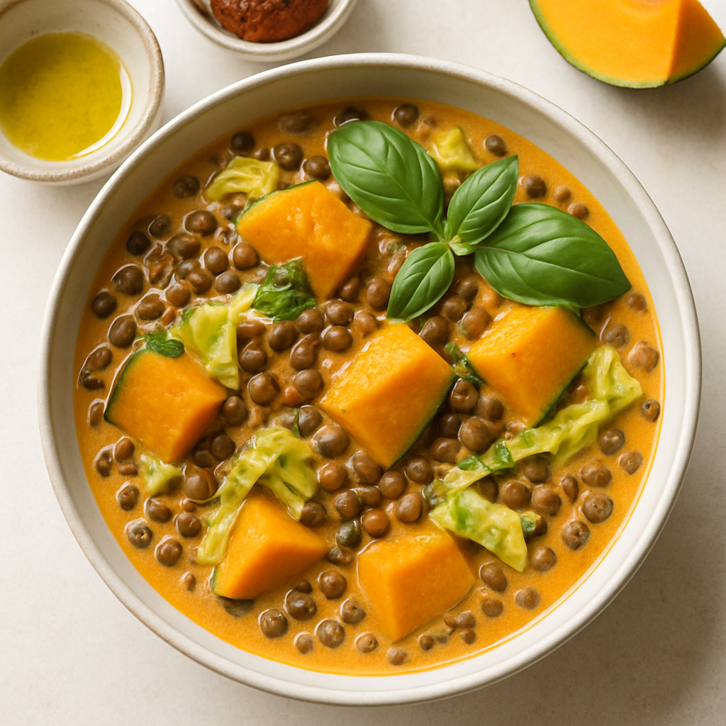 Lentejas de Coco y Albahaca Tailandesa