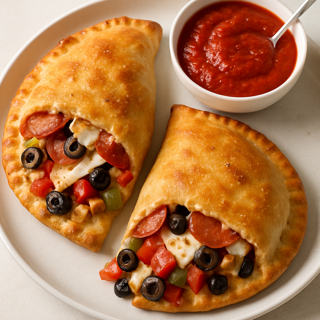 Mixed Vegetable and Pepperoni Calzones