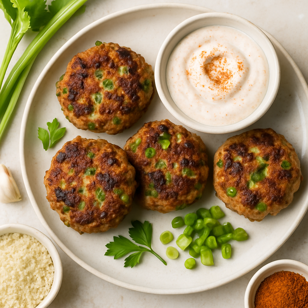 Mini Hamburguesas de Pavo Criollo Picante con Yogur Criollo