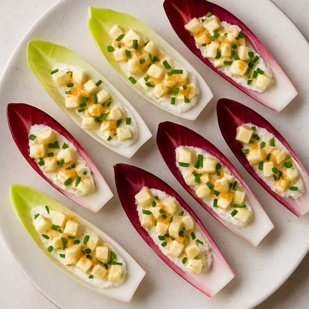 Green and Red Endive Boats
