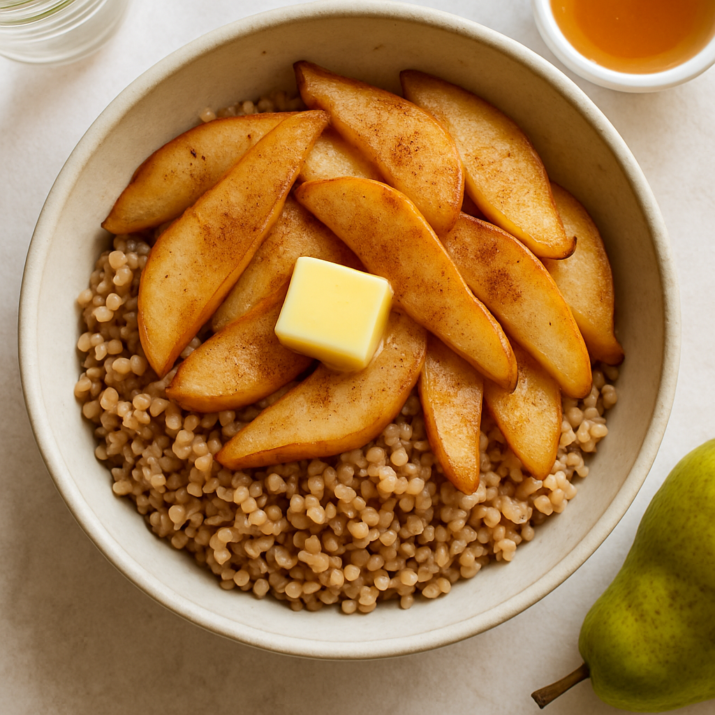Kasha with Sautéed Pears and Cinnamon
