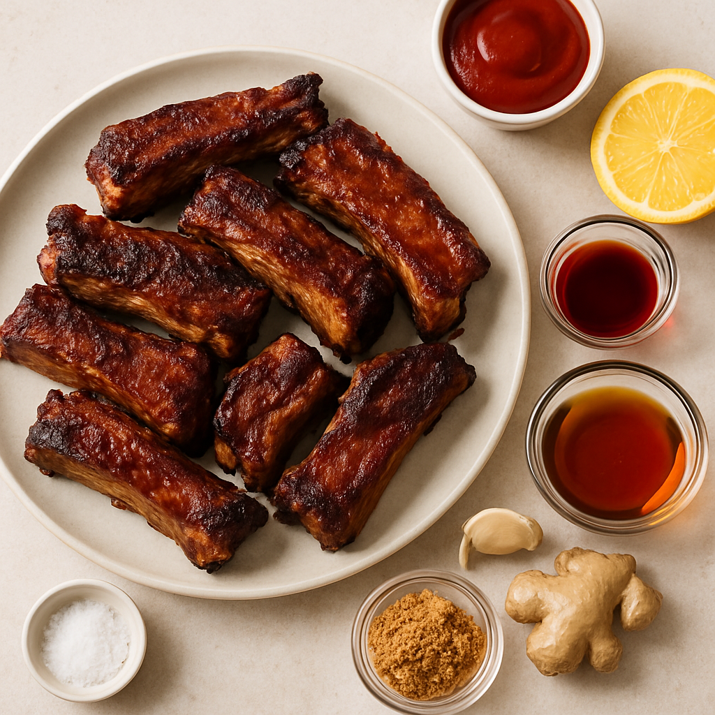 Costillas de Cerdo Asadas con Arce