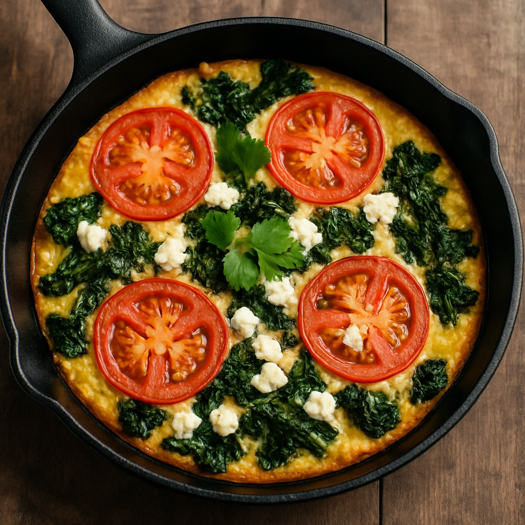 Kale, Goat Cheese & Tomato Frittata