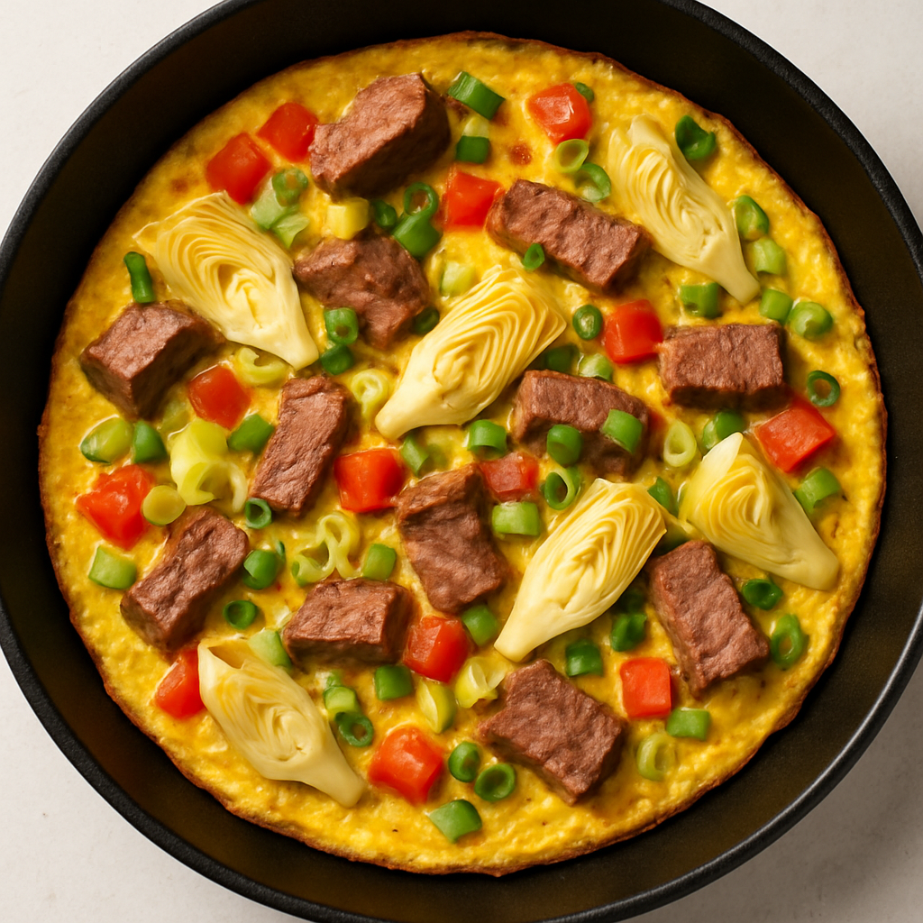 Tortilla de Carne y Alcachofas