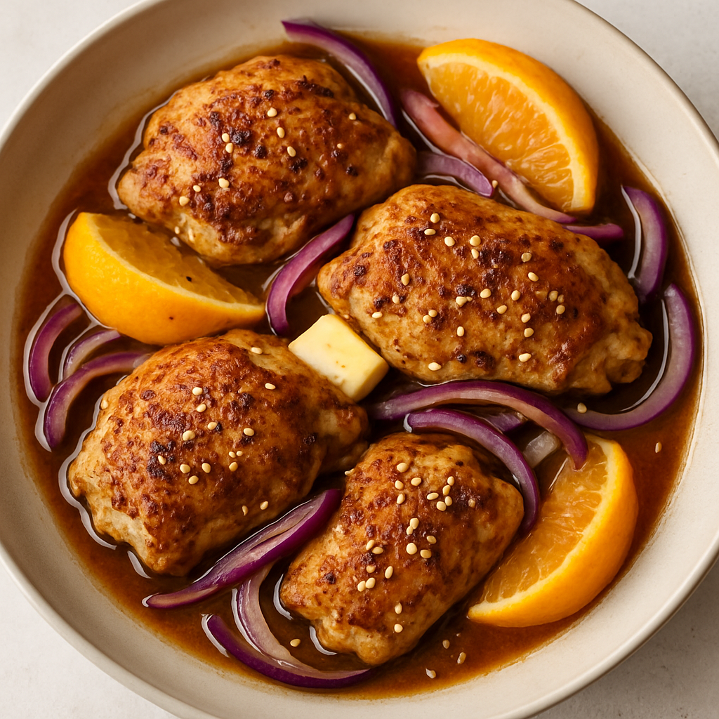 Pollo Especiado con Naranjas