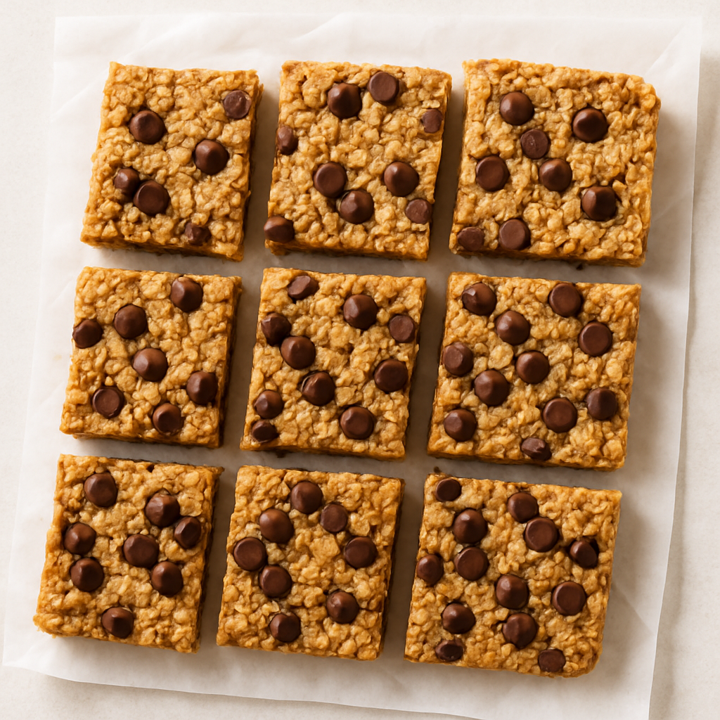 Barras de Granola con Chispas de Chocolate