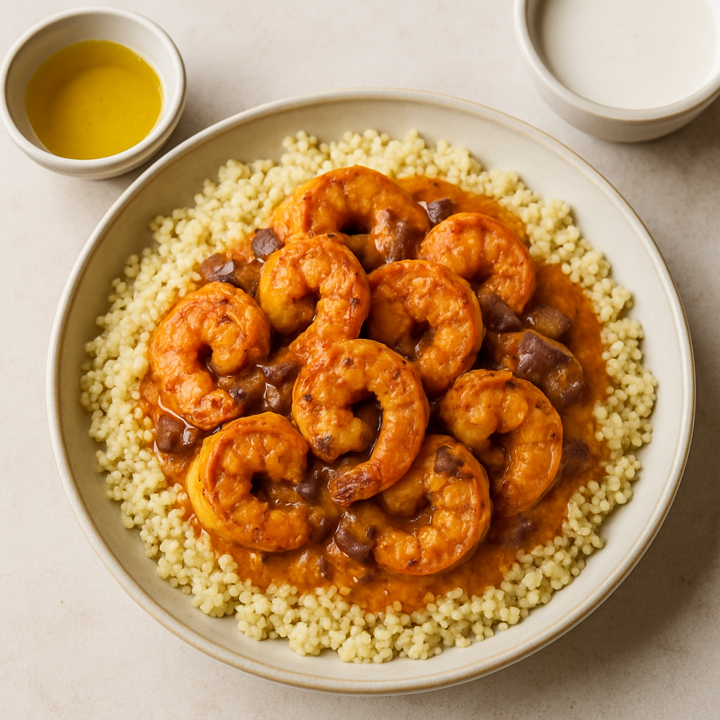 Middle Eastern Spiced Shrimp & Couscous