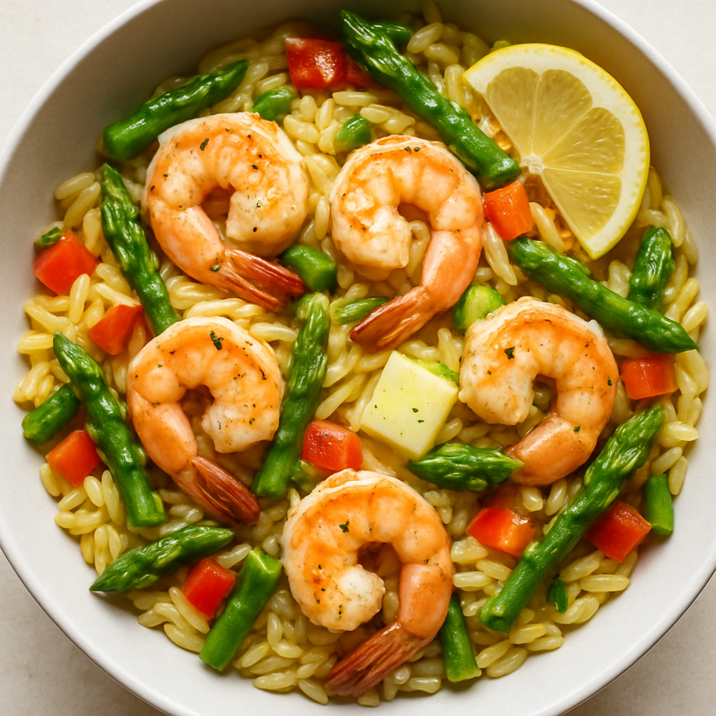 Lemony Shrimp and Orzo