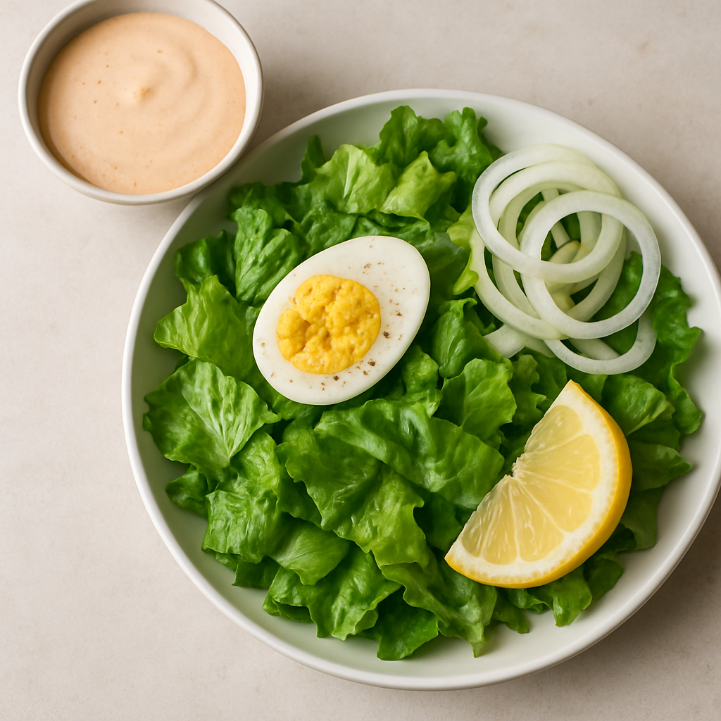 Ensalada de la Casa con Aderezo de Mayonesa Criolla