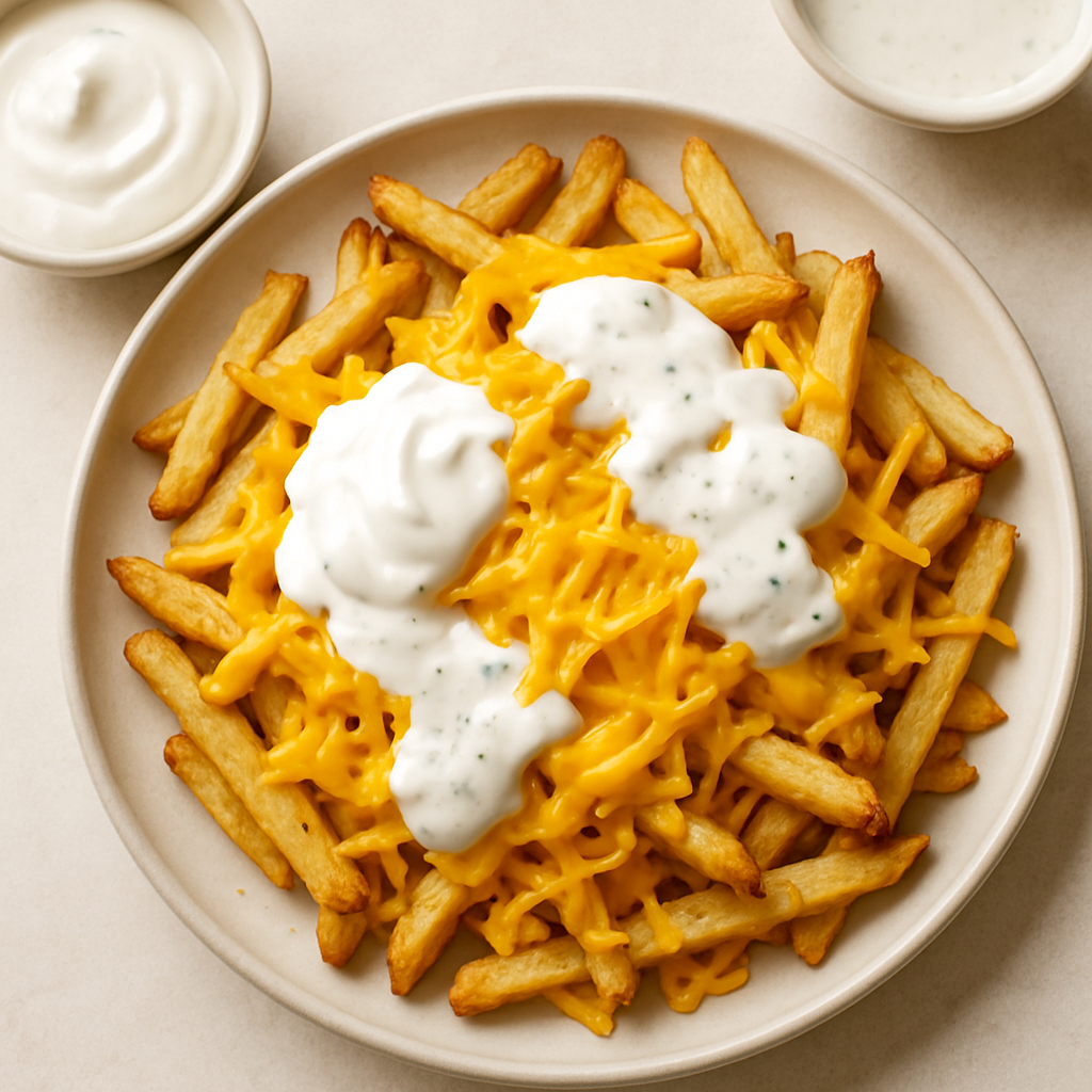Papas Fritas Cargadas de Queso
