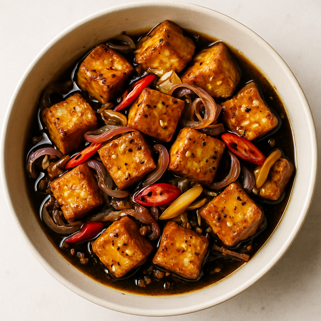 Tofu con Pimienta Negra