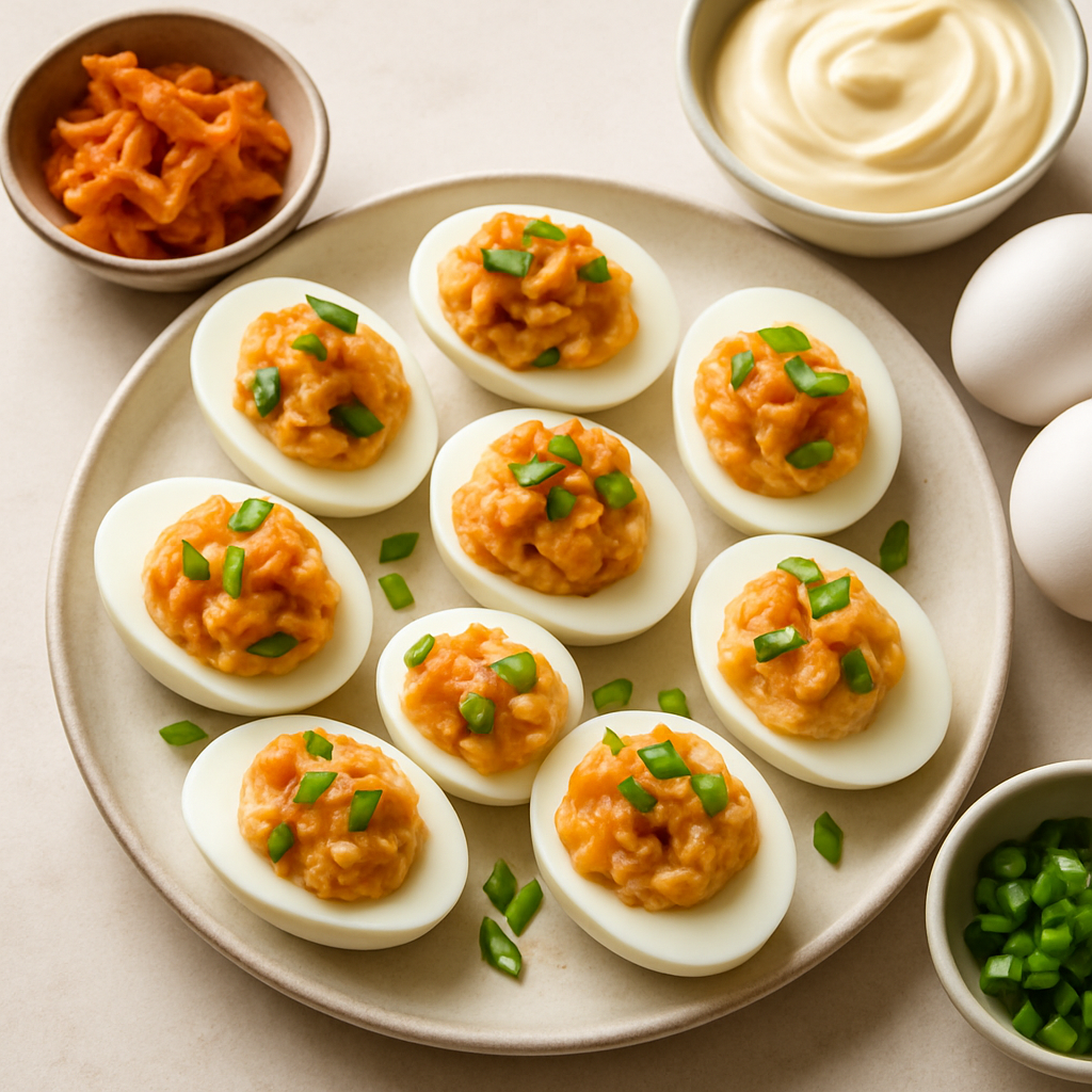 Potencia tu Picnic: Huevos Rellenos con Kimchi