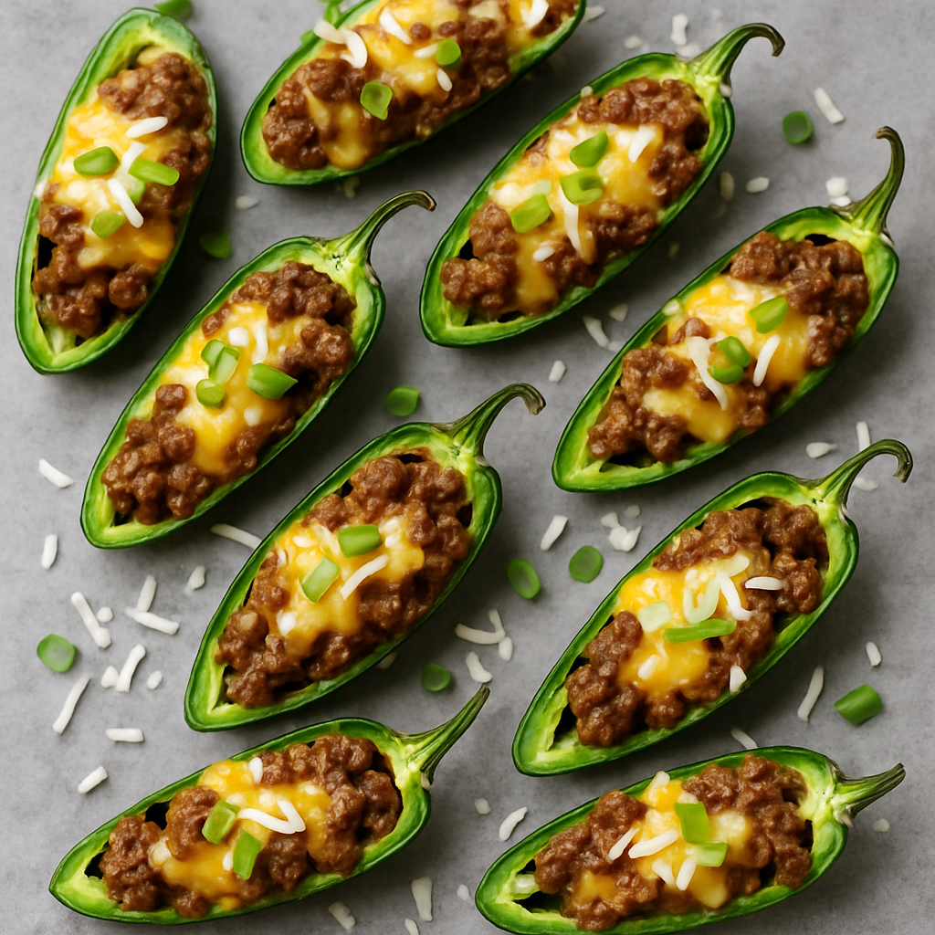 Cheeseburger Jalapeño Poppers