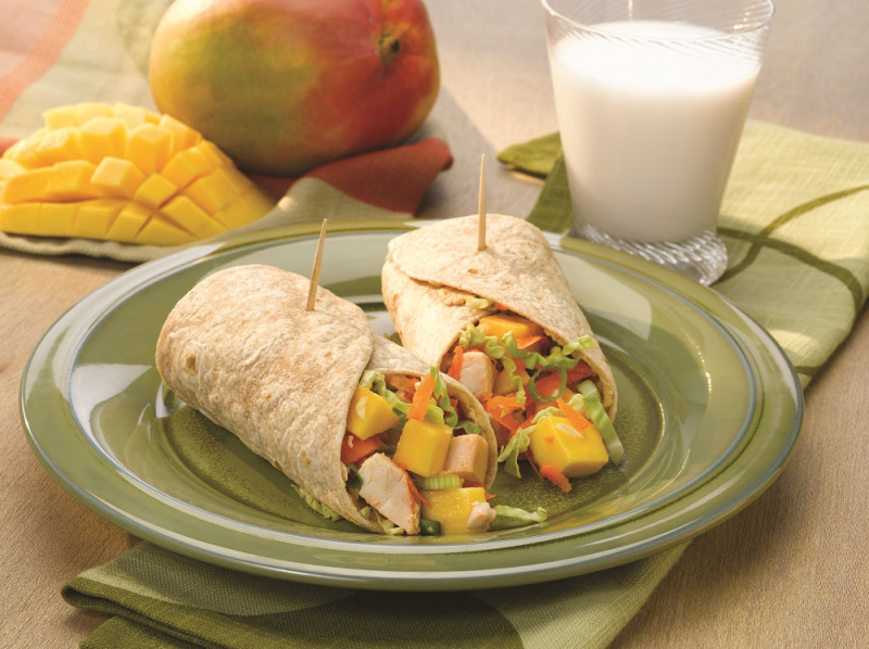 Wraps de Pollo y Mango Asiático