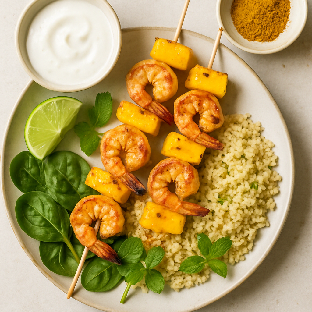 Shrimp and Mango Skewers