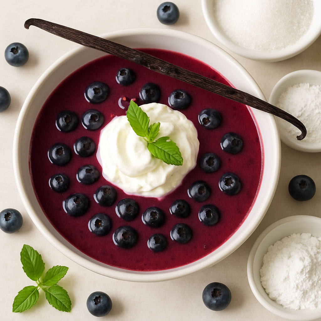 Eastern European Summer Blueberry Soup