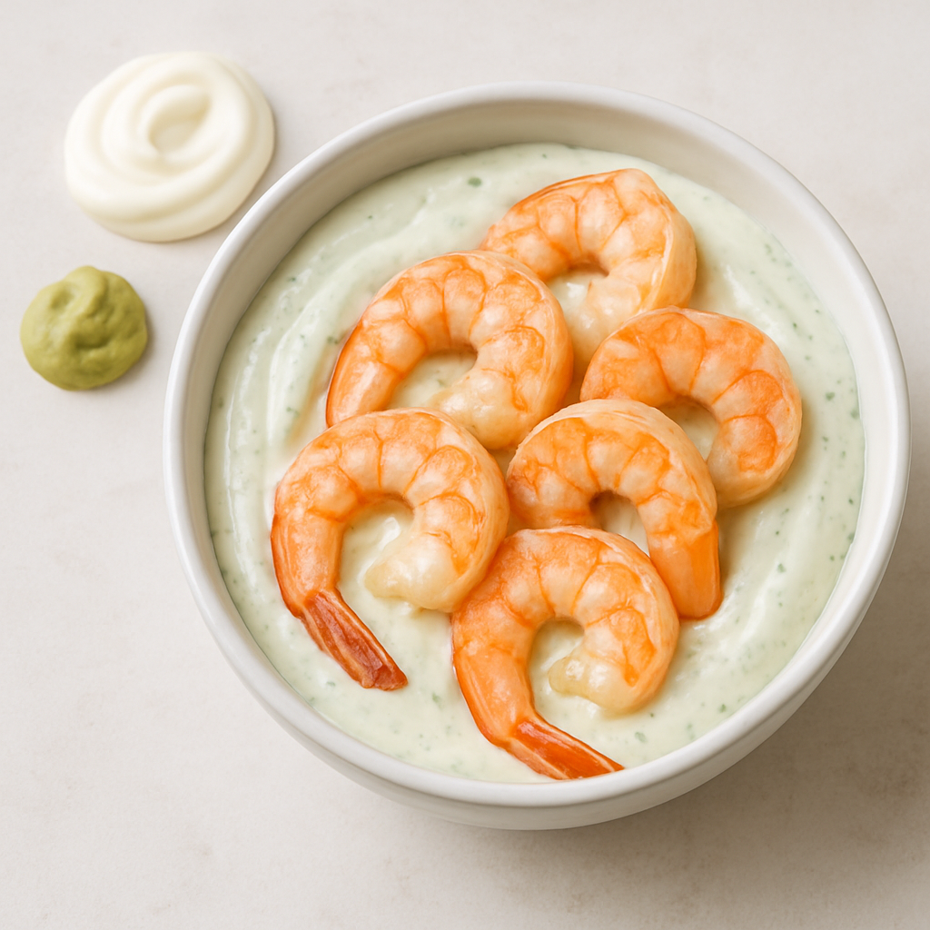 Wasabi Cream Dip with Shrimp