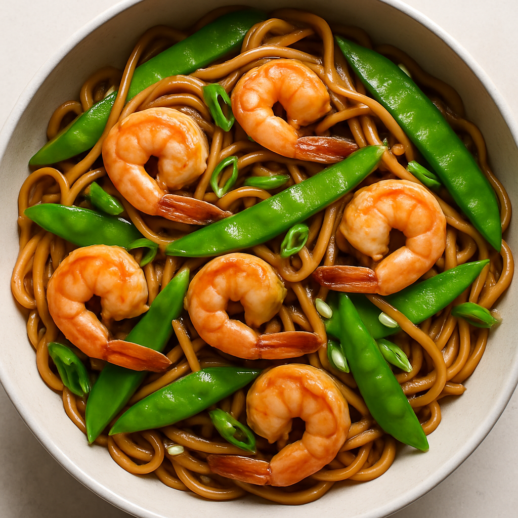 Tallarín Lo Mein con Camarones