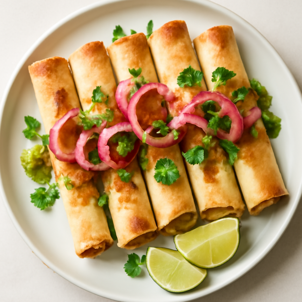 Taquitos de Pollo Cremosos al Horno