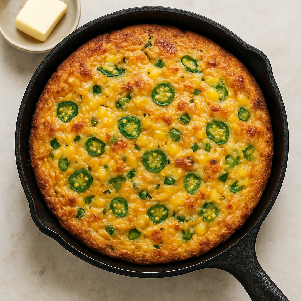 Brown Butter, Honey and Jalapeño Skillet Cornbread