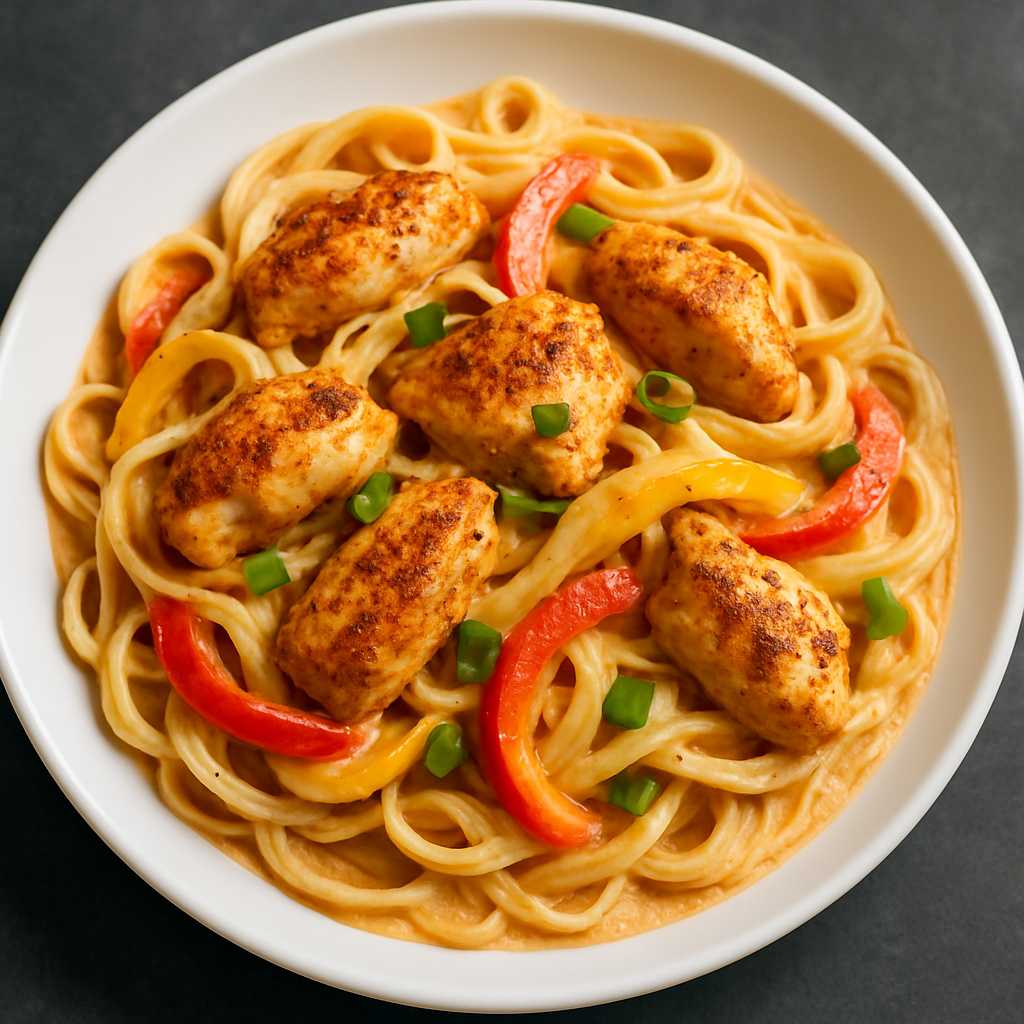 Pasta Cajún de Pollo Cremosa Ligera