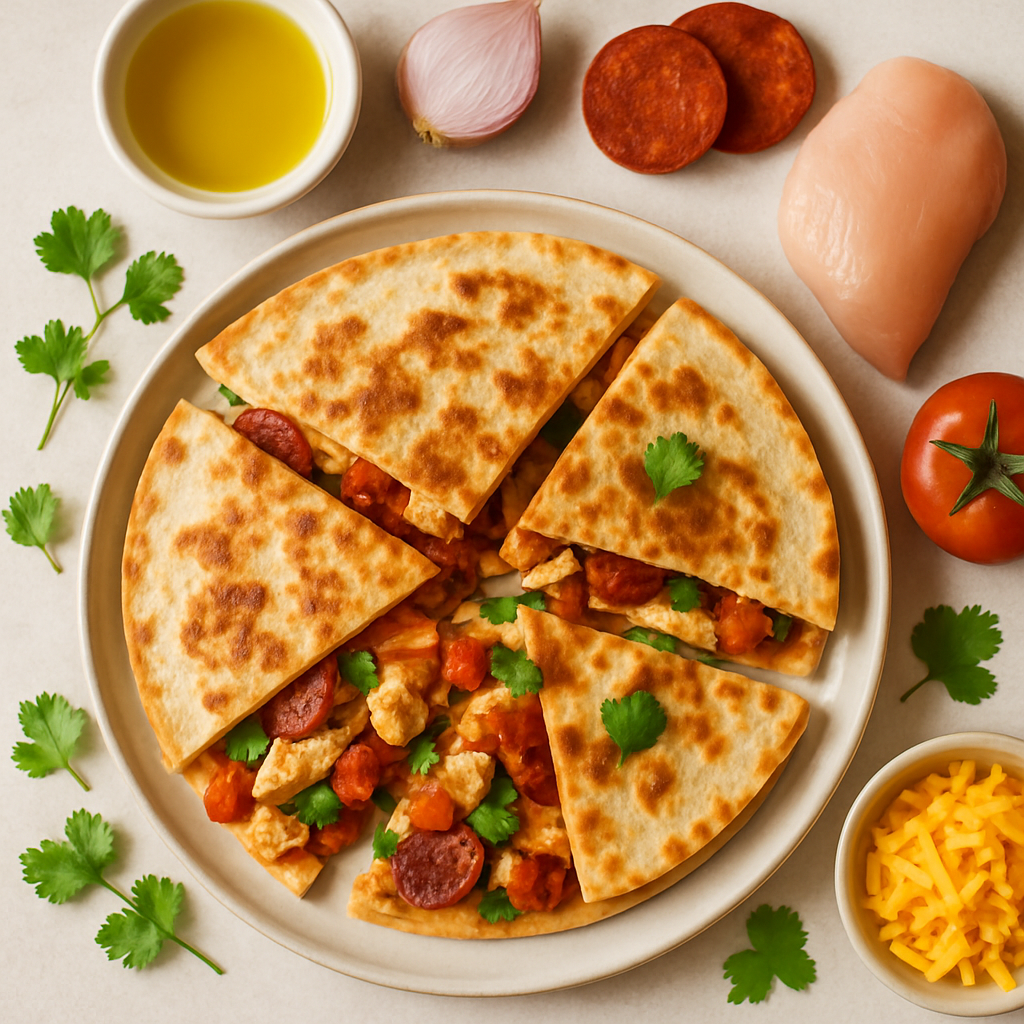 Quesadilla de Pollo y Chorizo