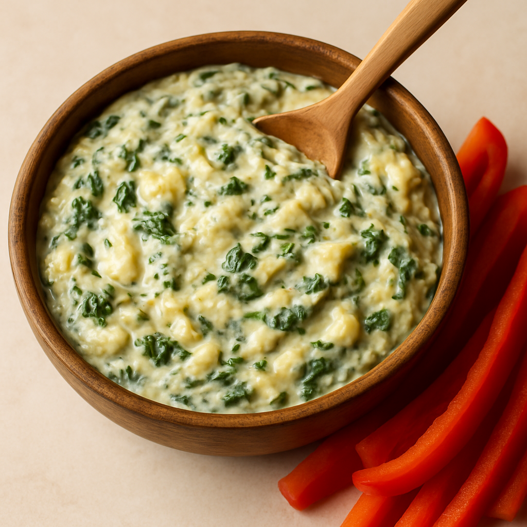 Dip Cremoso de Espinaca y Alcachofa