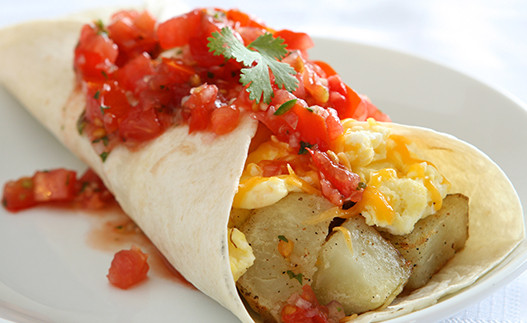 Burritos de Papas y Huevos para el Desayuno
