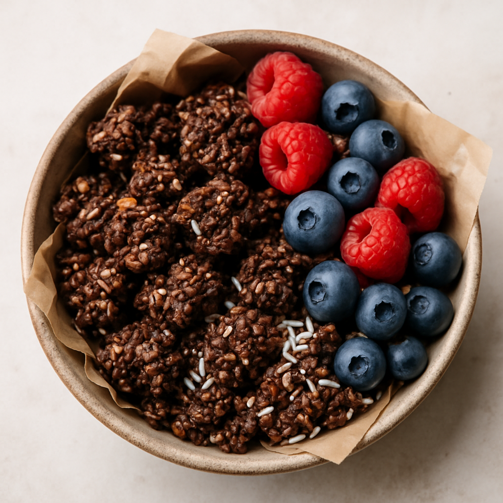 No Bake Chocolate Chia Granola