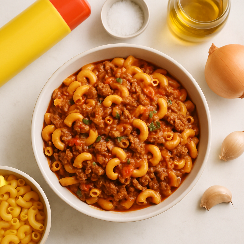 Guiso de Pasta y Carne Molida