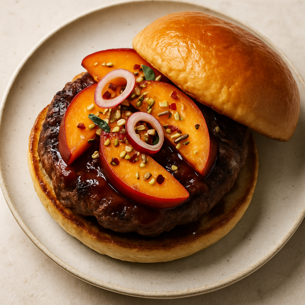 BBQ Pork & Nectarine Burger