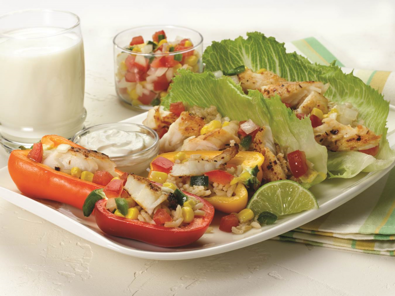 Wraps de Lechuga y Botes de Pimiento para la Fiesta