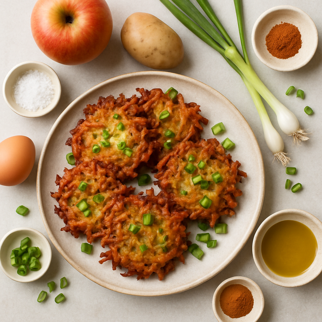 Mario Batali's Latkes with Apple Sauce