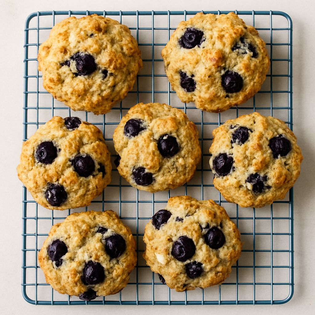 Blueberry Goat Cheese Drop Biscuits