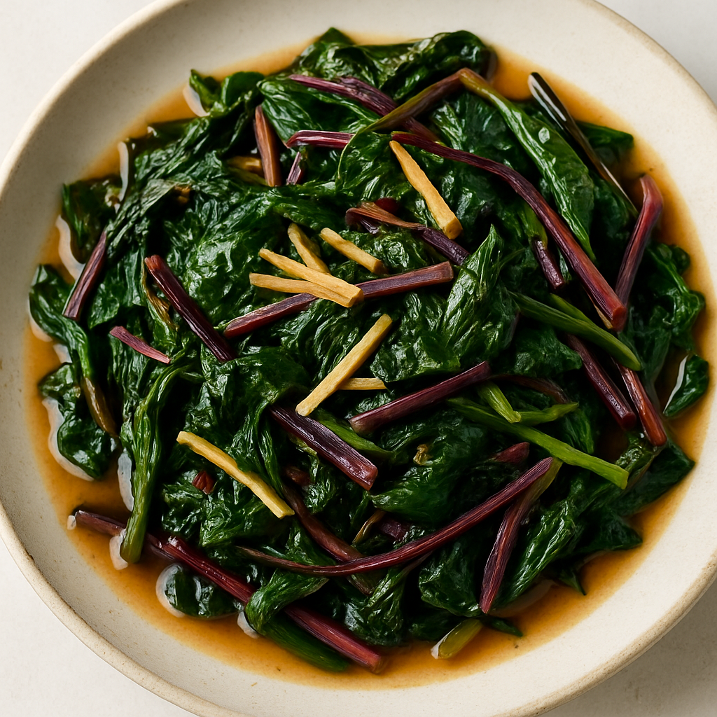 Southeast Asian Amaranth Stir-Fry with Ginger