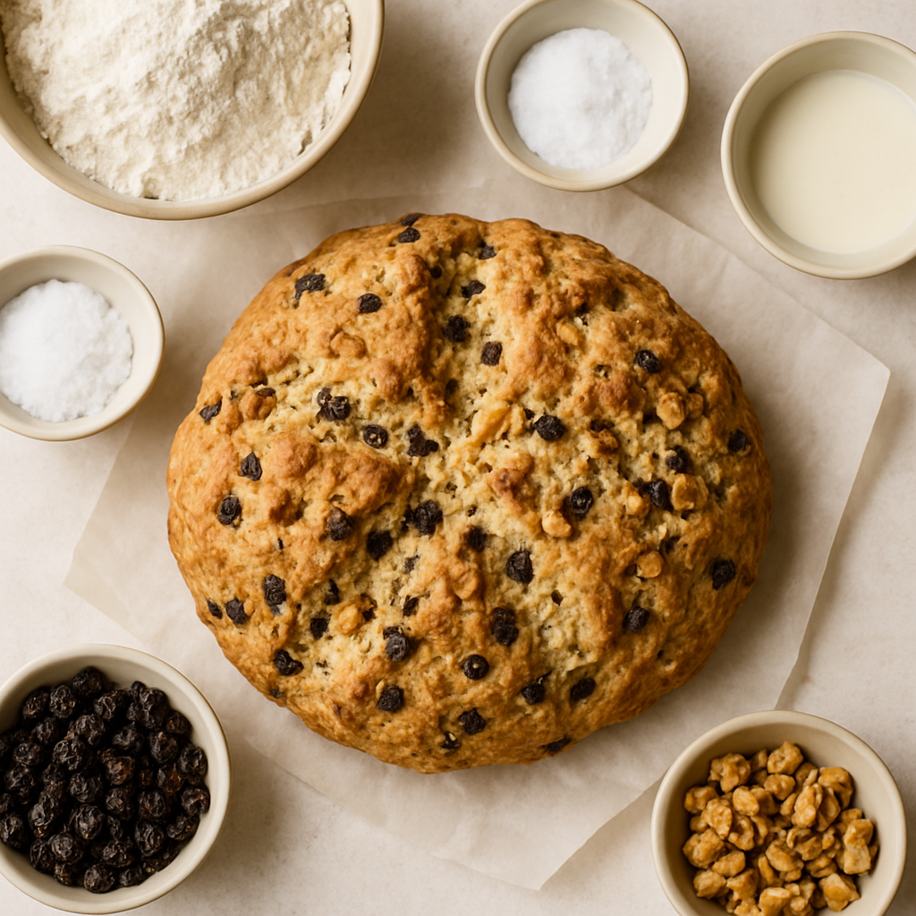 Pan de Soda Irlandés con Nueces