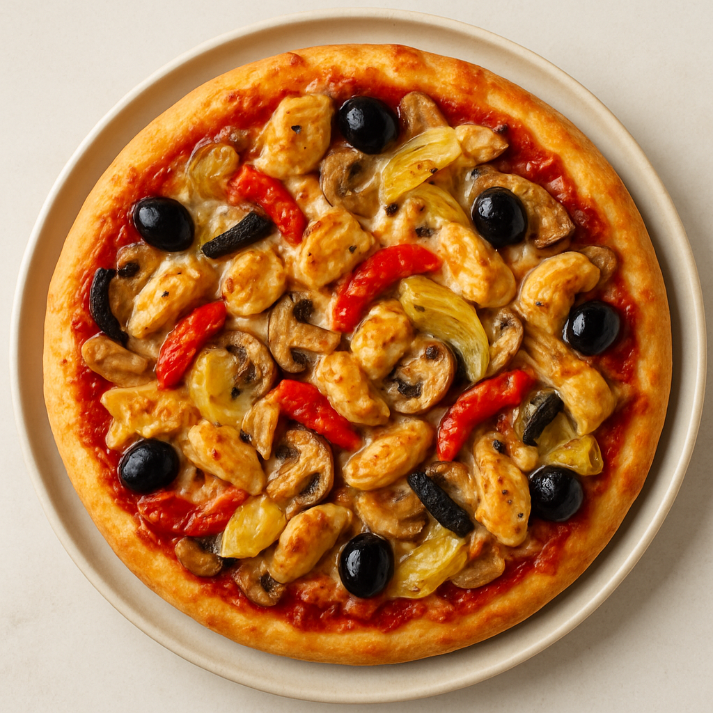 Pizza de Pollo Marinado