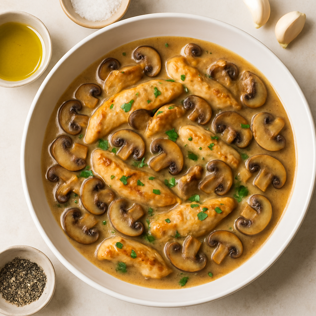 Pollo a la Stroganoff