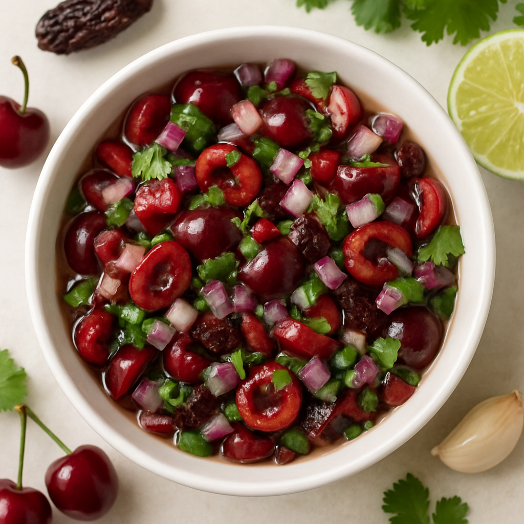 Salsa Fresca de Cereza y Chipotle