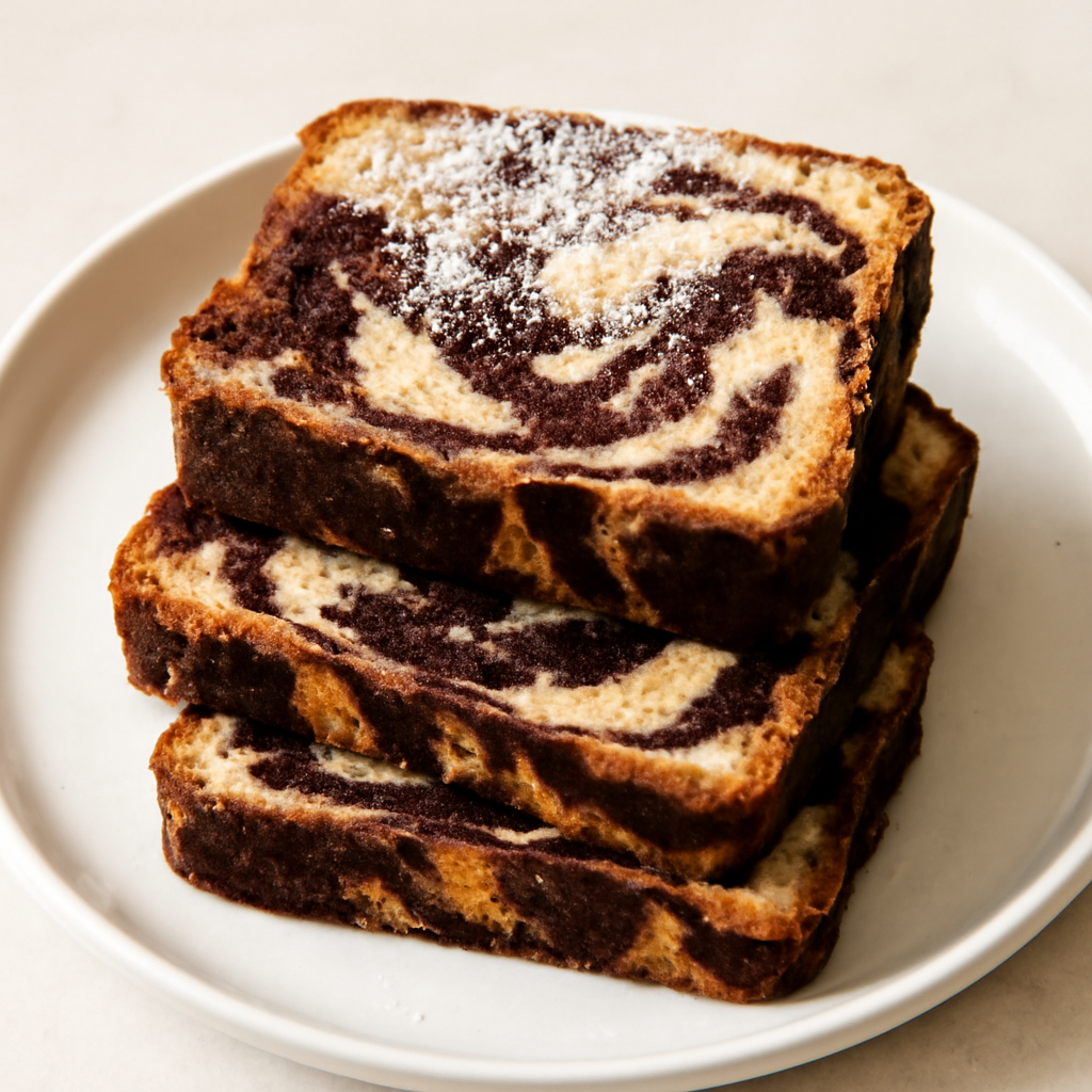 Pastel de Mármol de Chocolate y Crema Dulce